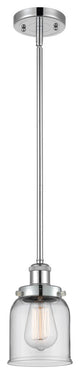 Small Bell 1-Light Pendant, Polished Chrome, Clear