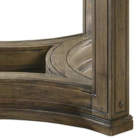 Parfield 47"W Wooden Round Dining Table, Walnut