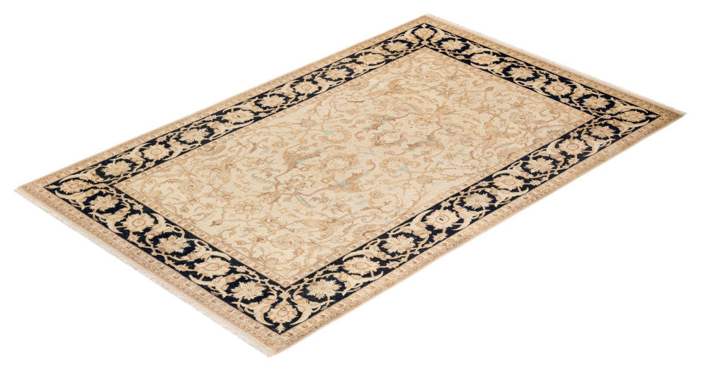 Eclectic, One-of-a-Kind Hand-Knotted Area Rug Ivory, 6' 0 x 9' 5