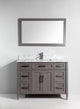 Vanity Set With Carrara Marble Top, 60", Gray, Led Sensor-Switch Mirror