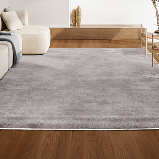 Cole Modern Minimalist Pinstripe High-Low Area Rug