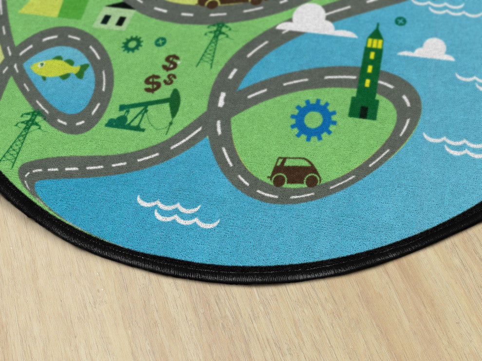 Flagship Carpets FE483-71A 12'RND Ride Along Rug