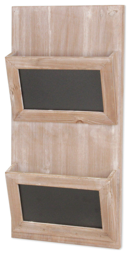 Wooden Chalkboard Wall Organizer