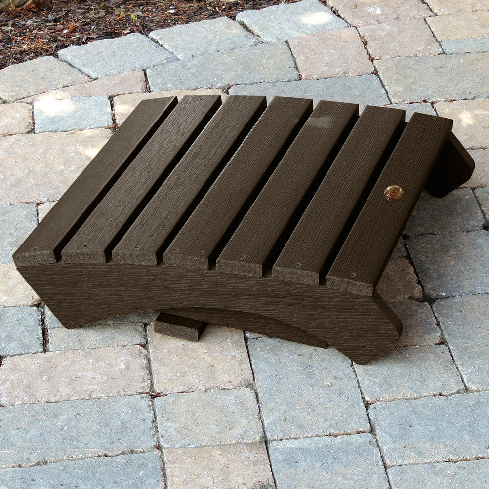 Folding Adirondack Ottoman, Weathered Acorn