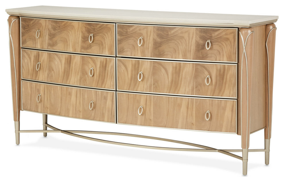 AICO Furniture Villa Cherie 7 Piece Queen Bedroom Set