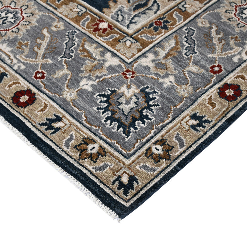 Bristol Krisha Area Rug, Blue, 10' x 14', Bordered