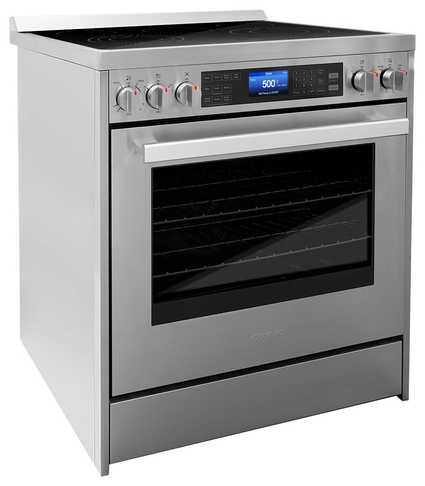 Single Oven Electric Range with 7-Function Convection Oven, 30", Cubic Feet