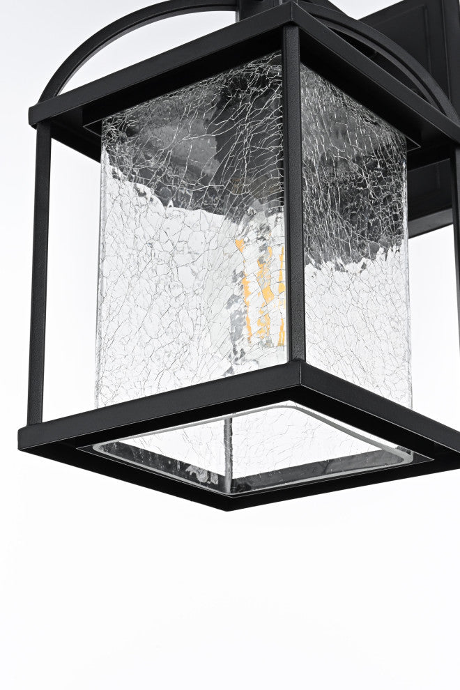 Home Living 7" Outdoor Wall Sconce, Black