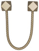Faux Leather Curtain Tiebacks with Wooden Tips "“ No Installation Needed, Gold, Pack of 1