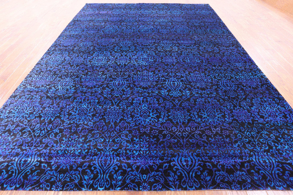 8' 10" X 11' 9" Persian Hand Knotted Silk Rug Q6803