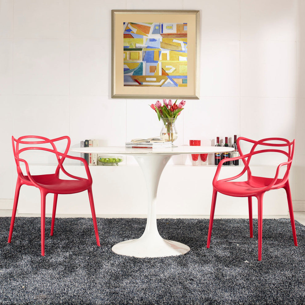 Red Entangled Dining Set Set of 2