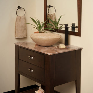 Beige Travertine Vessel Sink
