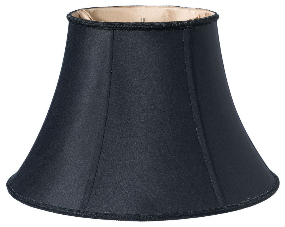 12" Black with Bronze Lining Slanted Oval Shantung Lampshade