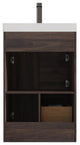 Freestanding Bathroom Vanity With Top Mount Sink, Cali Walnut, 24'' Acrylic Sink