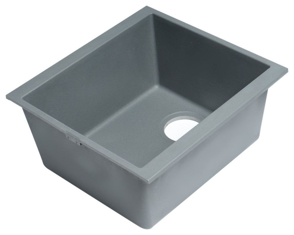ALFI brand AB1720UM Alfi Trade 16-1/8" Undermount Single Basin - Titanium