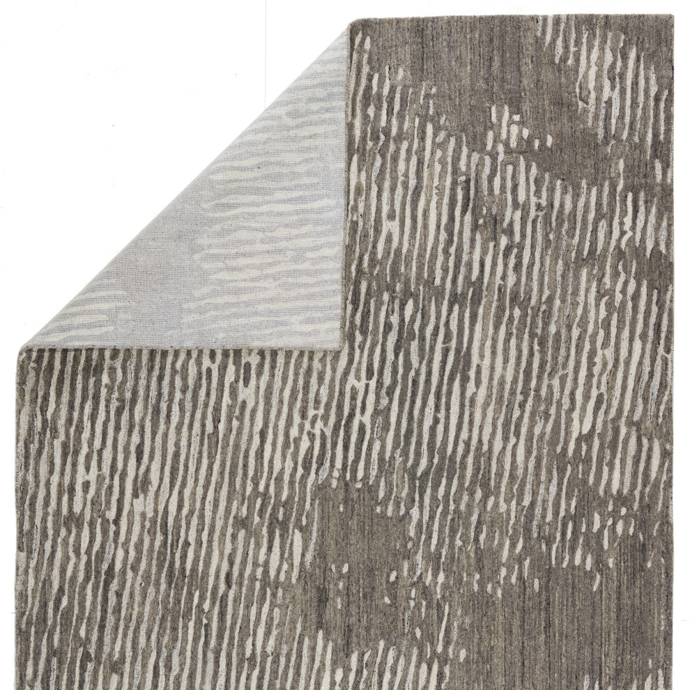 Verde Home by Jaipur Living Stockholm Handmade Striped Gray Rug, 2'6"x10'