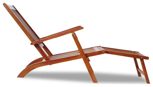vidaXL Deckchair Patio Lounge Chair Folding Sunlounger Sunbed Solid Acacia Wood
