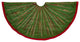 Hand Beaded Starburst Christmas Tree Skirt in Green Silk, 60"