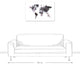 Gray World Map 24x36 Canvas Wall Art