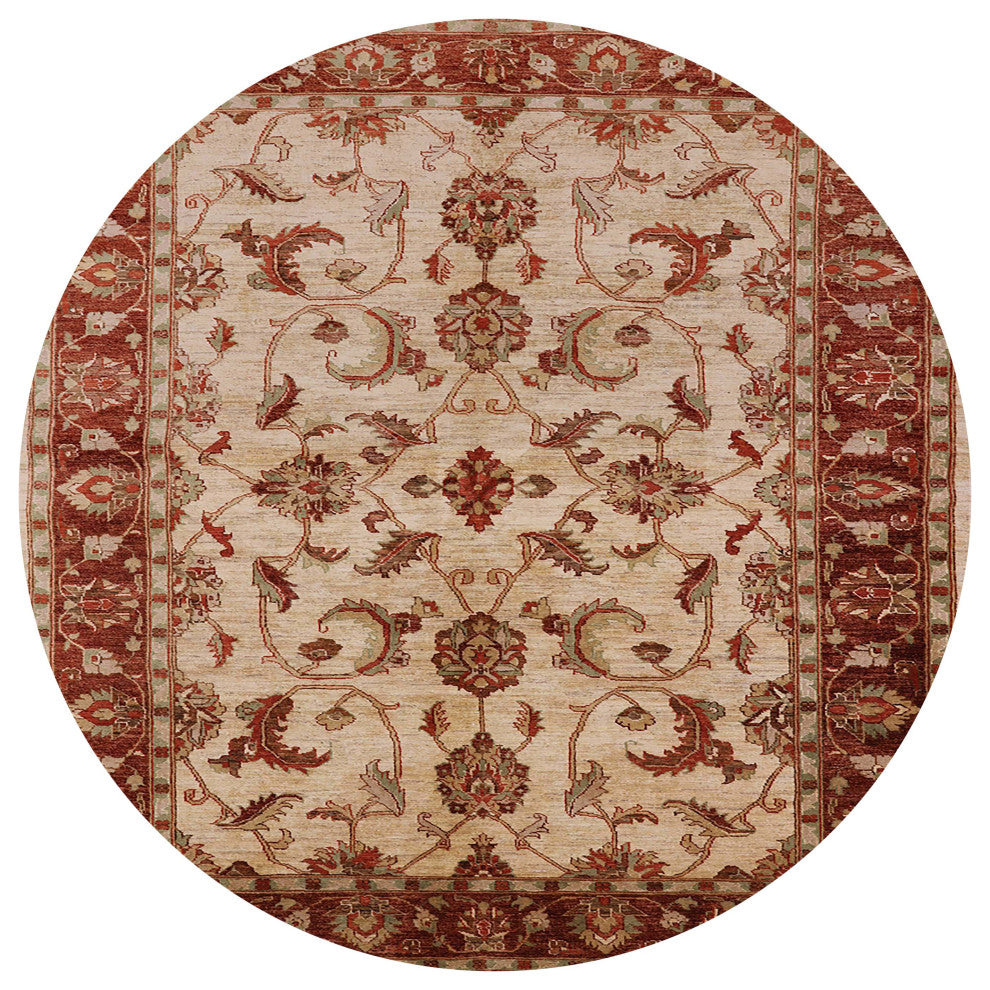 Ahgly Company Indoor Round Mid-Century Modern Area Rugs, 3' Round