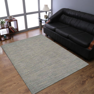 HAND TUFTED SHAG POLYESTER ECO-FRIENDLY AREA RUGS-Light Green Color,Solid Design