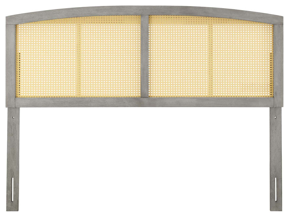 Headboard, Full Size, Wood, Gray, Modern Mid-Century, Bedroom Master Suite
