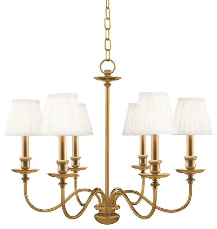 Hudson Valley Menlo Park Six Light Chandelier 4036-AGB