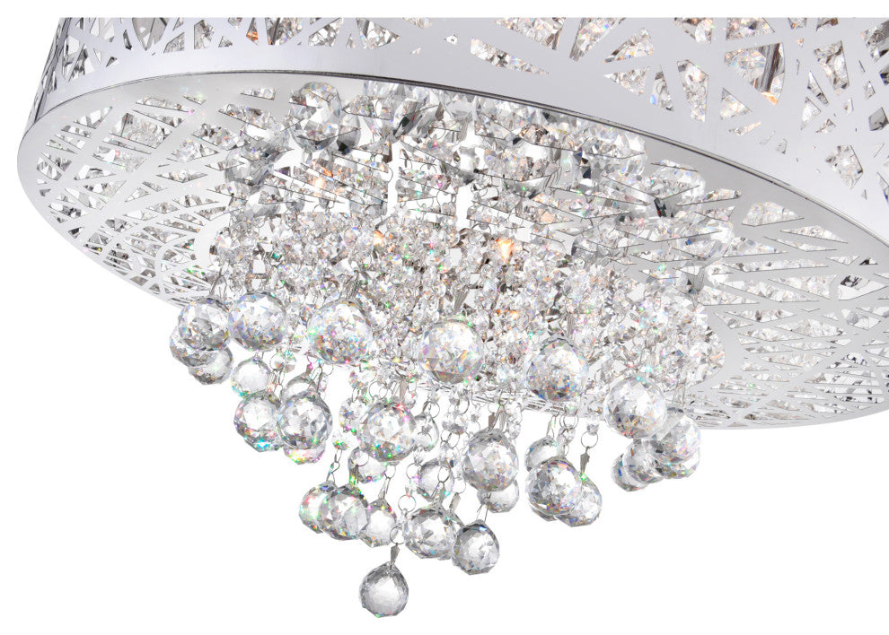 Eternity 9 Light Drum Shade Chandelier With Chrome Finish