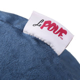 Bleckley Gwinnett Modern Velveteen Cylinder Pouf, Cobalt