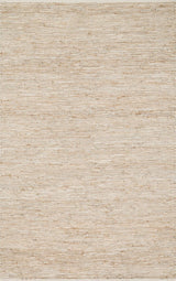 Natural Leather & Jute, Edge Area Rug, Ivory, 5'x7'6"