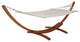 Outdoor Cedar Wood Hammock, Textilene Fabric, White