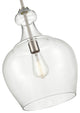 1 Light 12 in. Brushed Nickel Pendant