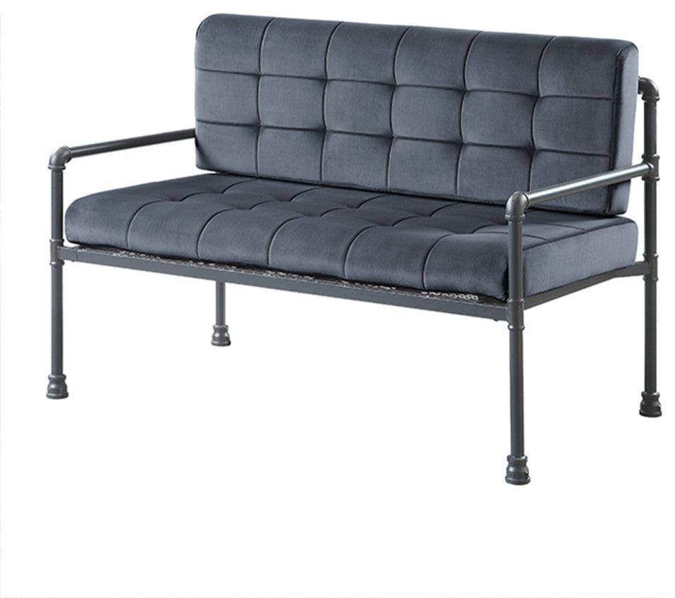 ACME Brantley Loveseat, Gray Velvet/Sandy Gray