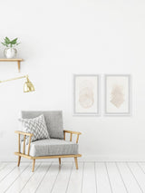 Fading Creams Diptych, 48"x36"