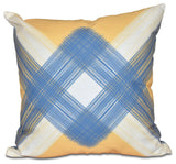 String Art, Geometric Print Outdoor Pillow, Yellow, 20"x20"