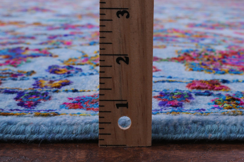 9' 0" X 12' 3" Wool & Silk Persian Hand Knotted Rug - Q14917