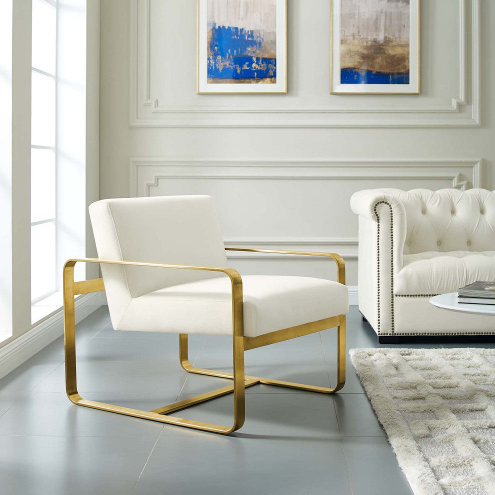 Astute Upholstered Velvet Armchair