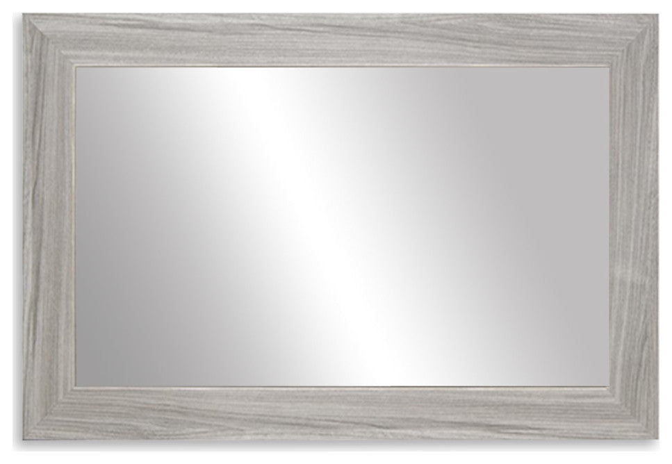 Pendleton Framed Wall Mirror, Driftwood Textured, 20" X 54"