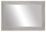 Pendleton Framed Wall Mirror, Driftwood Textured, 20" X 54"