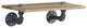1 Tier Oak Wood Floating Shelf With Metal Tube, Sandy Black