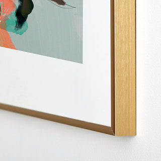 lunetricotee peonies abstract floral Metal Framed Art Print