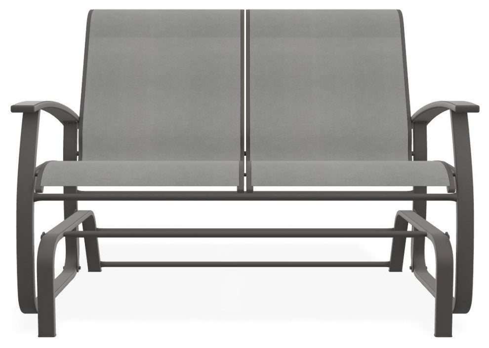 Belle Isle Sling 2-Seat Glider, Alloy/Warm Gray