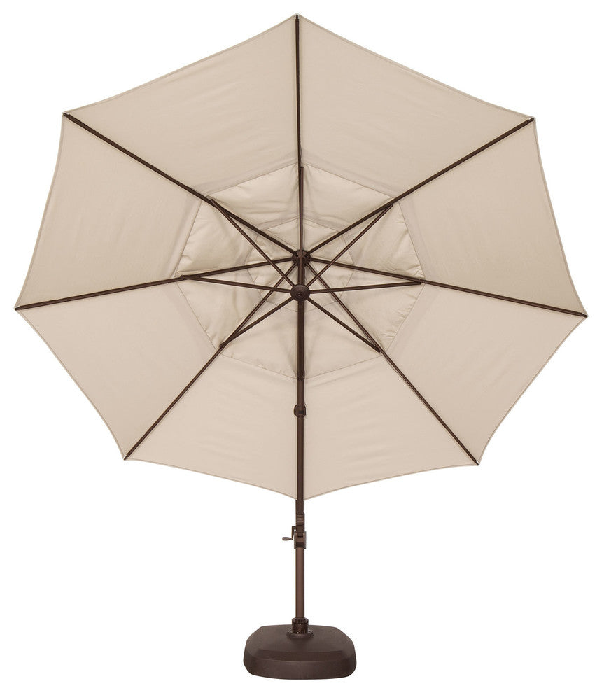 Fiji 11.5'' Octagon Cantilever Umbrella, Beige, Solefin Fabric