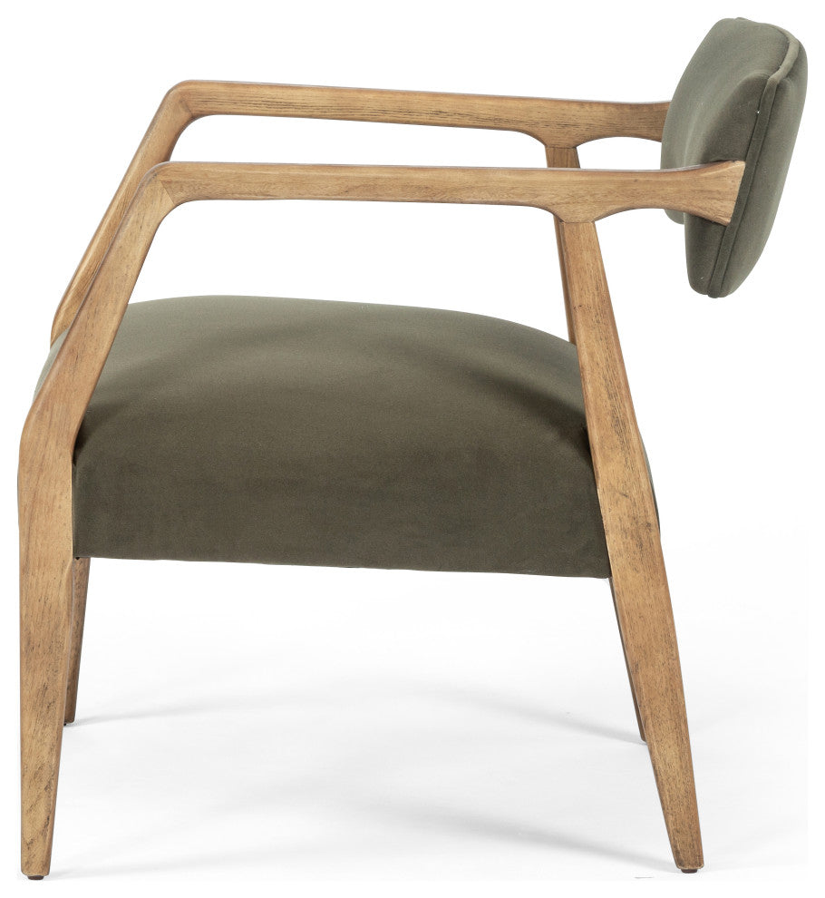 Tyler Armchair, Modern Velvet Loden