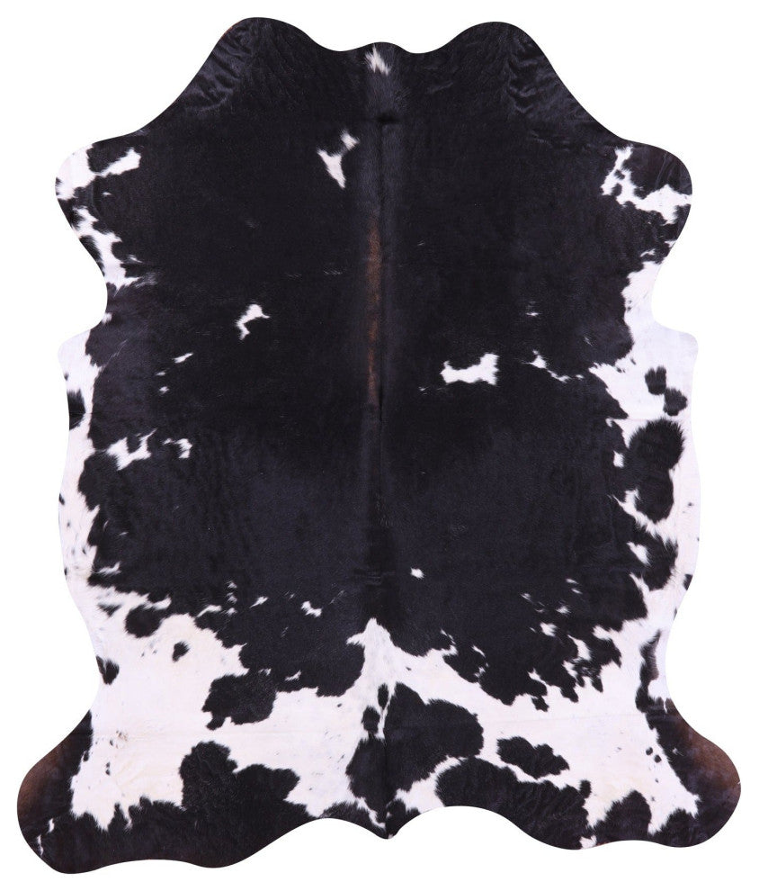 Black and White Natural Cowhide Rug 6' 11" X 6' 1" C2232