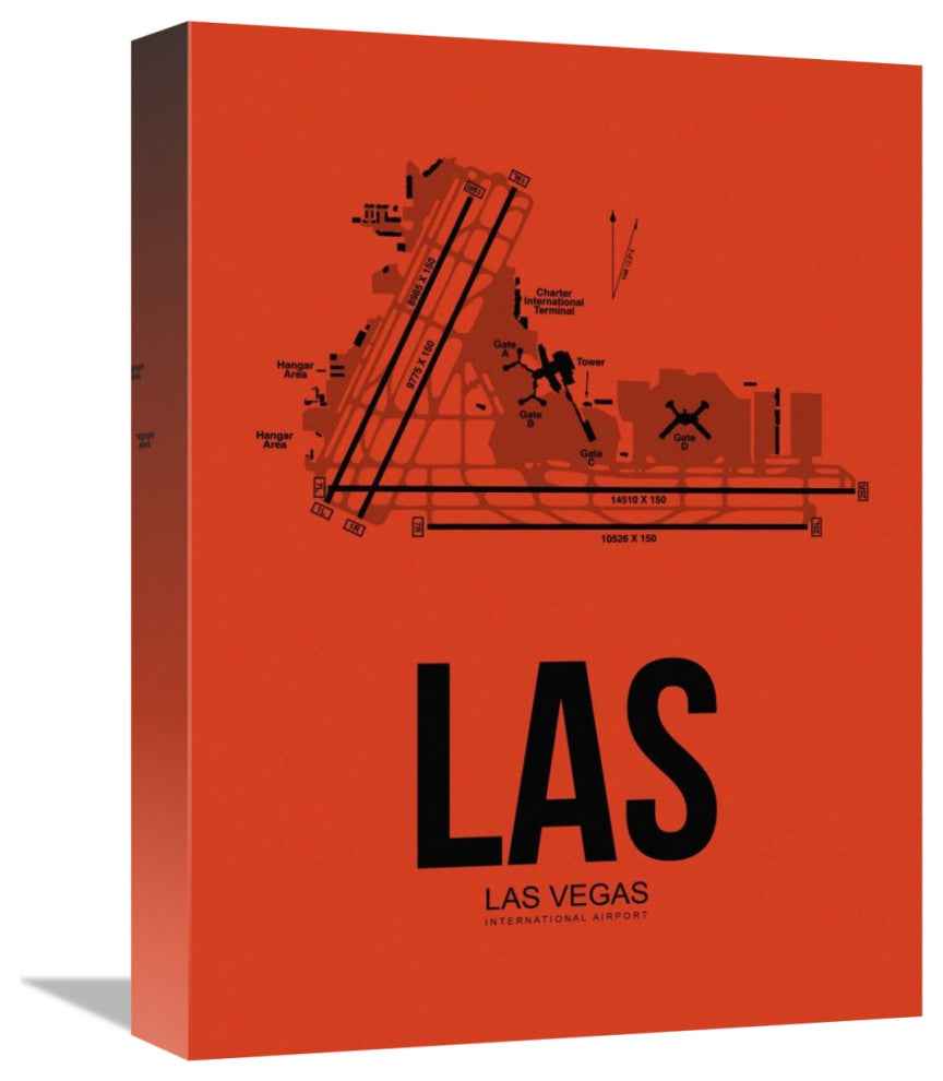"LAS Las Vegas Airport Orange" Fine Art Print