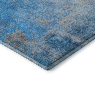 Premium Machine Washable Mayfield AMF562 Blue 8' x 8' Round Rug