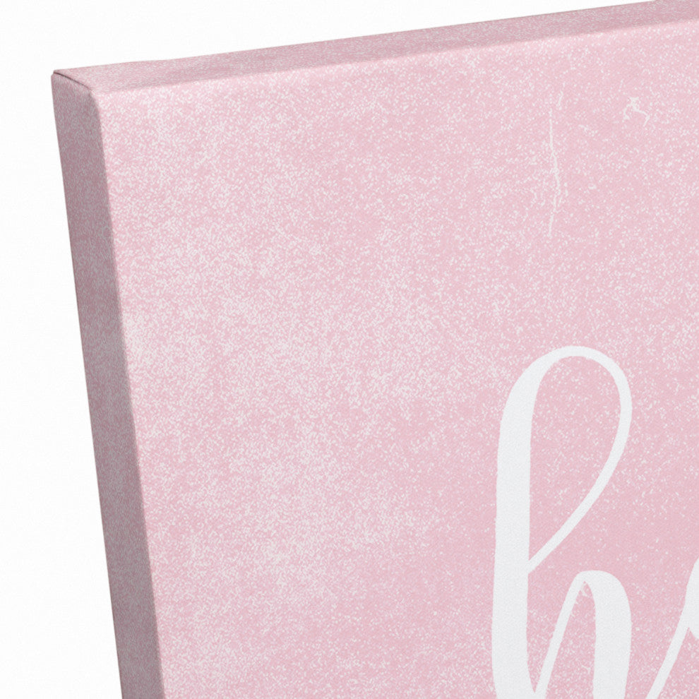 Happy Blessed Loved Pink 16x20 Canvas Wall Art