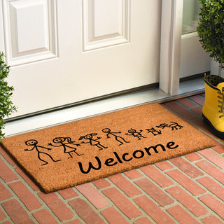 Stick Family Doormat, 24"x36"