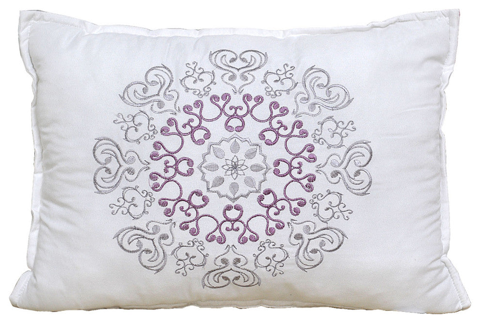 Serano Medallion Coverlet Bed Spread Set, Purple, Queen, 90"x90"